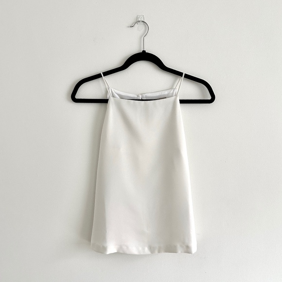 Banana Republic Square Neck Camisole White Chic Blouse Sleeveless Size XS - Picture 1 of 11